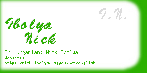 ibolya nick business card